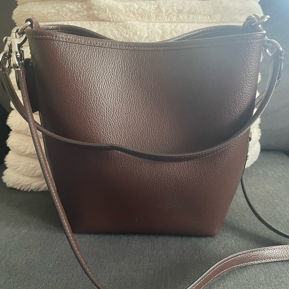 Coach Dark Brown Leather Shoulder Bag - Picture 4 of 7
